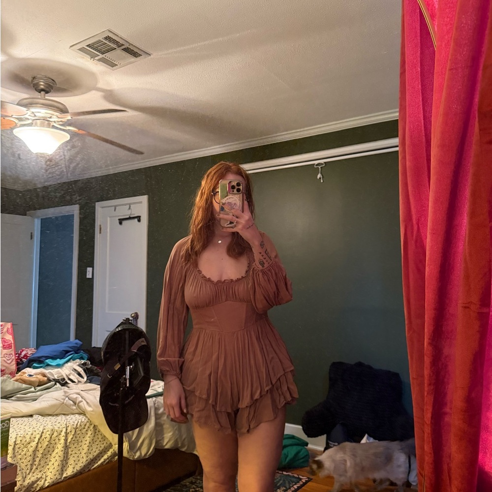 Princess Polly Brown Romper